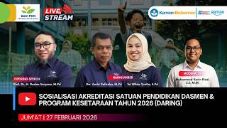 Sosialisasi Akreditasi Dasmen dan Kesetaraan Daring Tahun 2026