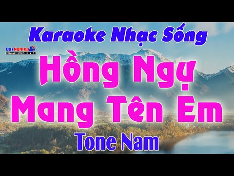 ✔️ Hồng Ngự Mang Tên Em Karaoke Tone Nam Nhạc Sống 2021 || Karaoke Đại Nghiệp