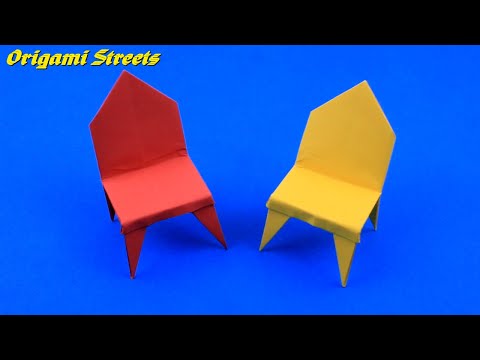 Как сделать стул из бумаги. Оригами стул