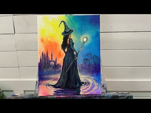 How To Paint A Witch In Acrylics