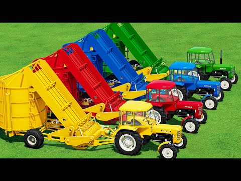 Loading with color - URSUS TRACTORS & LOADING WAGON WORKING in to Action!