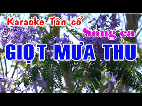 Karaoke tân cổ GIỌT MƯA THU – SONG CA [ Minh Vương – Lệ Thủy]