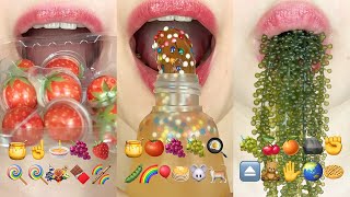 asmr 20 MINUTES EMOJI FOOD DESSERT FOR RELAXING SLEEP 이모지 먹방 모음집 eating sounds