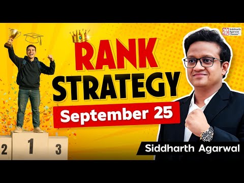 How to secure Rank in 3 months (No Time Waste, Just Results!) | CA Siddharth Agarwal