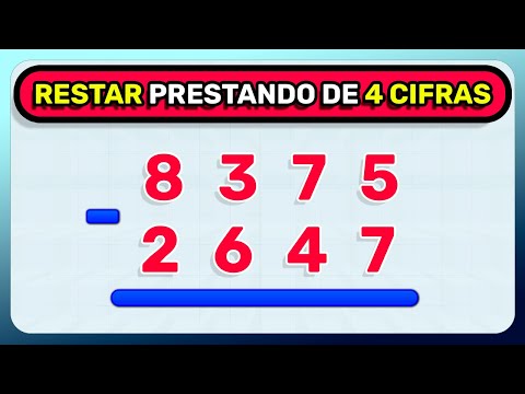 RESTA PRESTANDO DE 4 CIFRAS (Como Se RESTA LLEVANDO)