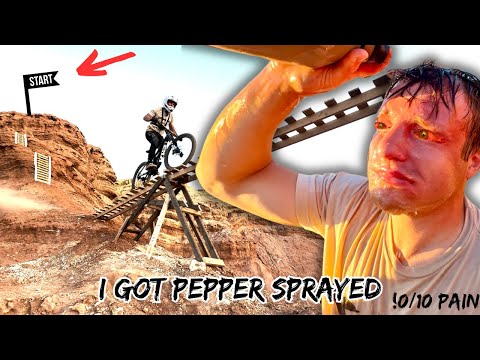 I Got PEPPER SPRAYED & Attempted an INSANE MTB  Obstacle Course!