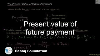 Present value of future payment