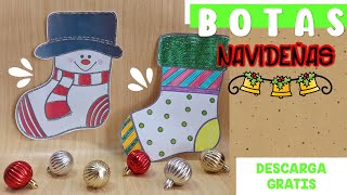 BOTAS NAVIDEÑAS #navidad #maestrainfantil #blogger #manualidades #diy #niños