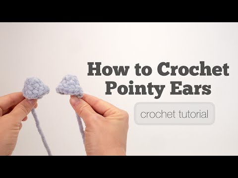 How to Crochet Pointy Ears for Your Amigurumi Cat or Bat