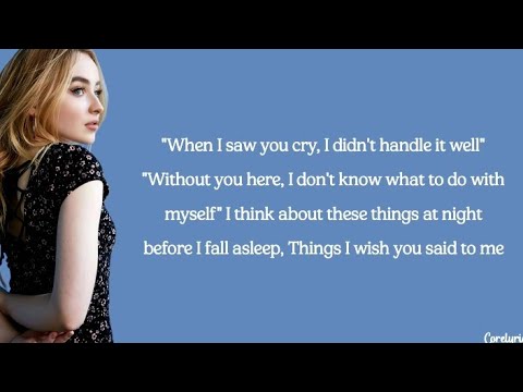 Sabrina Carpenter - things i wish you said (lyrics)