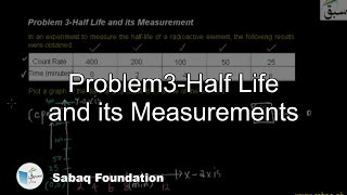 Problem 3-Half Life and its Measurements
