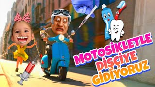 Eva'nın Babasını Motosikletle Diş Doktoruna Götürüyoruz 💉🦷🛵⛔️