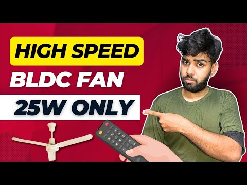 High-Speed ​​25W BLDC Fan with Remote - Maximum Airflow & Low Power Consumption