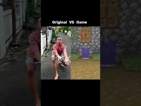 Original VS Game - Sprunki Oren Lompat Dari Genteng #shorts #minecraft #funny