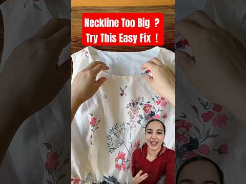 Neckline Too Big? Try This Easy Fix! #shorts #sewing #sewingtips