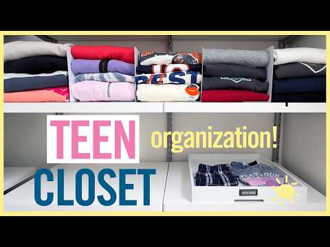 ORGANIZE | Tackling a TEEN Closet! #satisfying #momhacks
