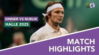 Jannik Sinner vs. Alexander Bublik Highlights | Halle 2025 😱