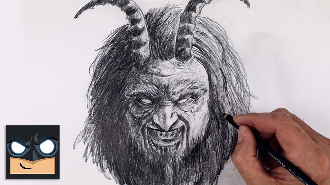 How To Draw Krampus - Sketch Tutorial
