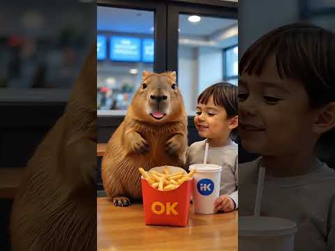 I hate it that Capybara is bullying the baby again. I will definitely not give it a hamburger to