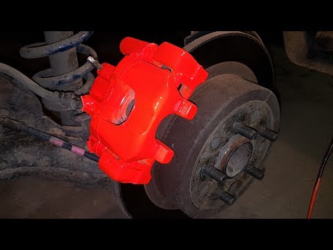 Toyota Premio 2002. Окраска суппортов и замена колодок.
