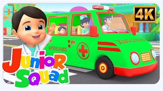 Las ruedas de la ambulancia 🚑 y más canciones alegres para niños 🎶