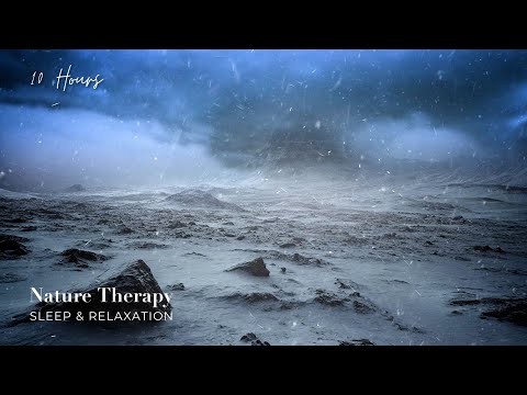 Blizzard Snowstorm Rugged Mountains | Howling Wind Sounds for Sleep & Relaxing (Natural White Noise)