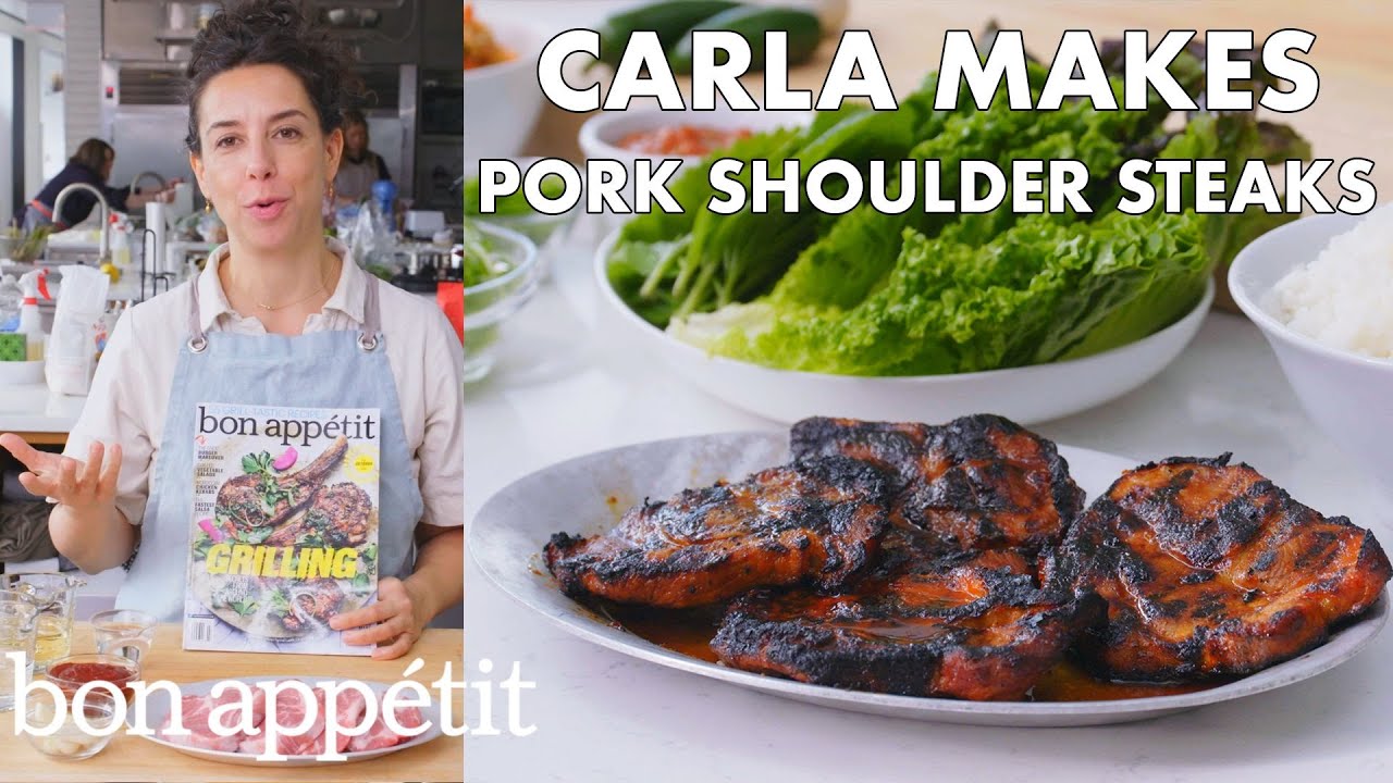 Carla Makes Pork Shoulder Steaks From the Test Kitchen