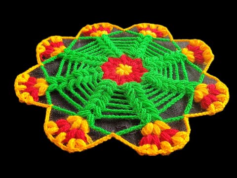 How to crochet new thalpos design थालपोस | थालपोस डिजाइन बुनना सीखें हिंदी में