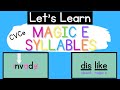 Understanding Syllables and Magic E