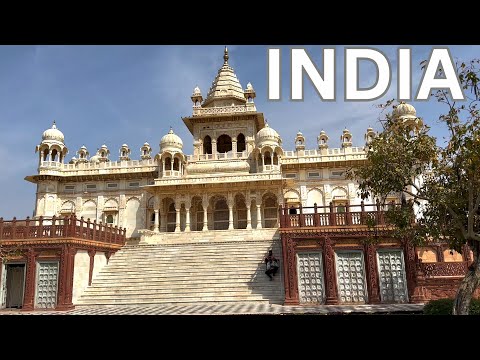 🇮🇳 INDIA WALKING TOUR, JODHPUR INDIA: SILENCE, BEAUTY, MARBLE, JASWANT THADA WALKTHROUGH, 4K HDR