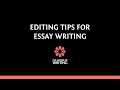 Effective Editing Techniques