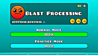 Blast Processing! All Coins 100% Complete :)Geometry Dash