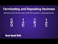 Converting Fractions to Decimals: Terminating vs. Repeating