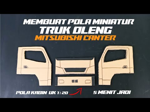 CARA MEMBUAT POLA MINIATUR TRUK OLENG KARDUS || CANTER