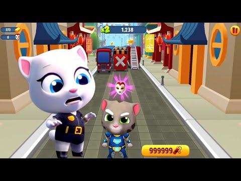 Talking Tom Gold Run - Hyper Tom vs Agent Angela Boss Fight In China - Top Android Games