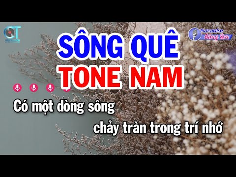 Karaoke Sông Quê Tone Nam ( Am ) Nhạc Sống Mới | Karaoke Đồng Sen