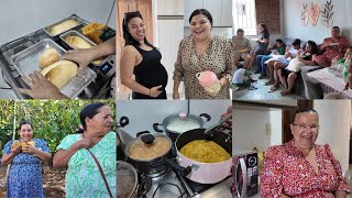 A FAMÍLIA TODA ALMOÇANDO AQUI EM CASA🥗A CASA ENCHEU💖VISITAS DE OUTRA CIDADE🏘️FORAM TODOS PRO SÍTIO✅