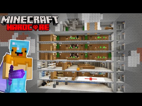 I Built A Secret NUCLEAR BUNKER In Hardcore Minecraft! EP 2