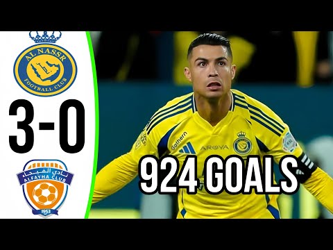 Cristiano Ronaldo 924 Goals 💀 Al Nassr vs Al Feiha 3-0 Highlights All Goals