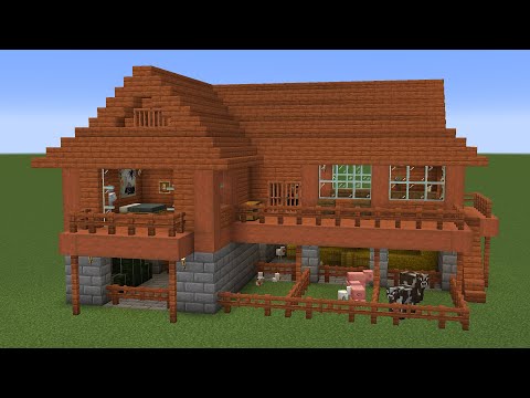 Minecraft - How to build an Acacia Survival Base House with Farm