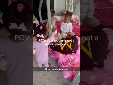 POV: Your toddler is not a morning person. #MorningStruggles #BabyMood #ParentingHumor #BabyLaughs