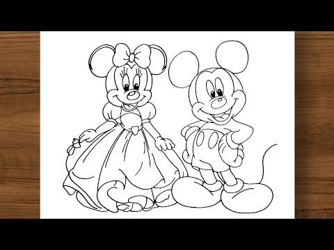 How to Draw Disney Minnie Mouse | Drawing Minnie Mouse