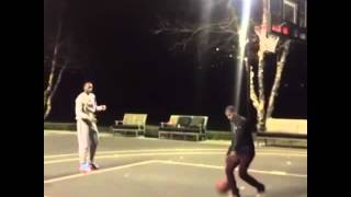 LeBron James working all day on his things his not great   freethrow workout on street