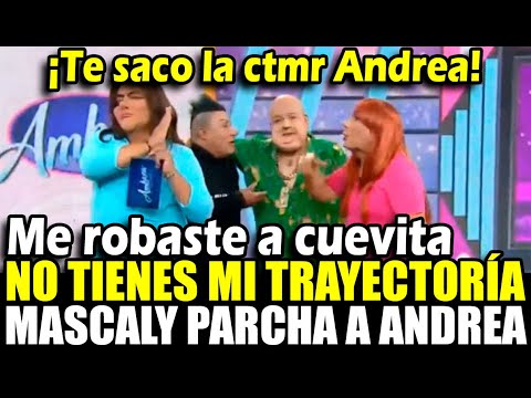 Magaly se pele4 con Andrea Llosa en vivo x robarl3 entrevista a Cuevita en la parodia de JB