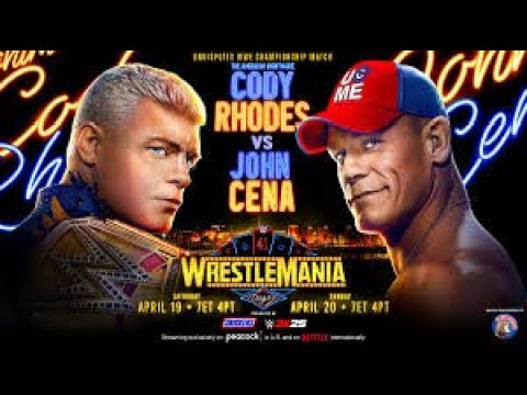 Undisputed WWE Champion Cody Rhodes vs. John Cena - Wrestlemania 41 - WWE 2K25 pc Gameplay