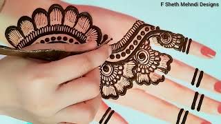 Simple stylish front hand mehndi design | easy mehndi design | mehndi designs | latest dulhan mehndi