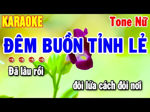 Karaoke Đêm Buồn Tỉnh Lẻ Tone Nữ Nhạc Sống Beat Chuẩn 2025 | Thanh Hải