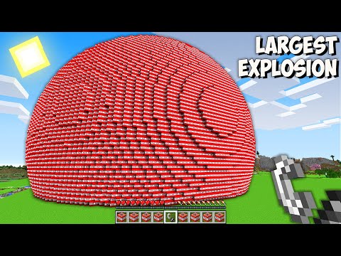 This is THE LARGEST TNT EXPLOSION in Minecraft! I found THE BIGGEST TNT SPHERE!