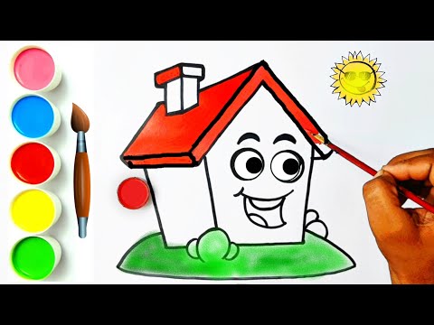 House Drawing step by step | How to draw House Step by step house Drawing for beginners ||  #1