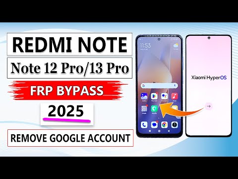 Redmi Note 12 Pro/13 Pro FRP Unlock Android 14 HyperOS✅ Gmail Lock Remove Xiaomi HyperOS Without Pc✅